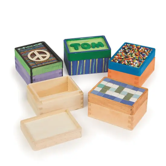 Unfinished Wood Trinket Boxes (Pack of 12) {3}
