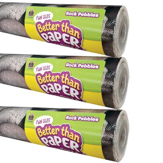 Fun Size Better Than Paper&reg; Bulletin Board Roll, 18" x 12', Rock Pebbles, Pack of 3 {1}