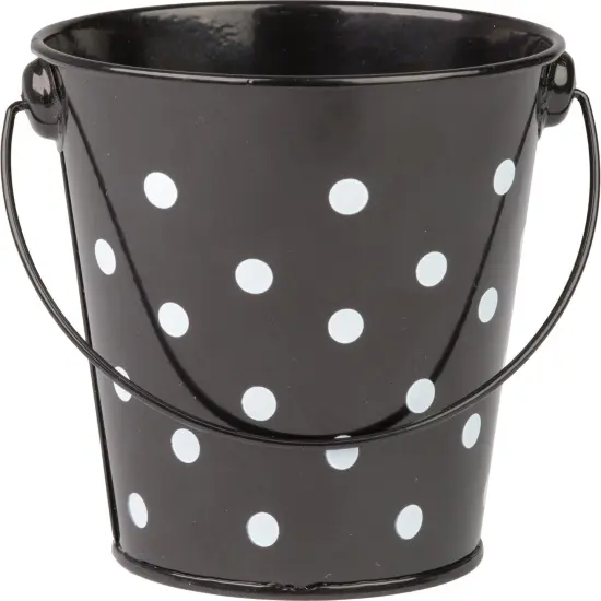 Black Polka Dots Bucket, Pack of 6 {2}