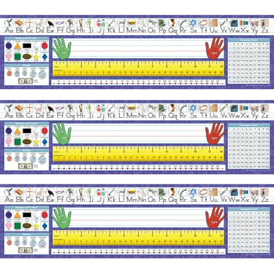 Christian Primary Traditional Manuscript Desk Plates, 36 Per Pack, 3 Packs {1}