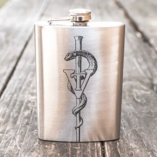 8oz Vet Tech Stainless Steel Flask {4}