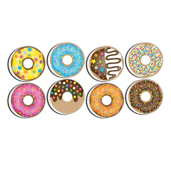 Non-Magnetic Mini Whiteboard Erasers, DonutFetti&reg;, 8 Per Pack, 2 Packs {2}