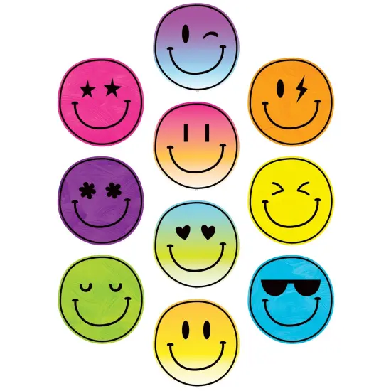 Brights 4Ever Smiley Faces Accents, 30 Per Pack, 3 Packs {1}