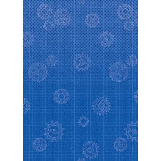 Better Than Paper&reg; Bulletin Board Roll, 4' x 12', Gears, 4 Rolls {1}