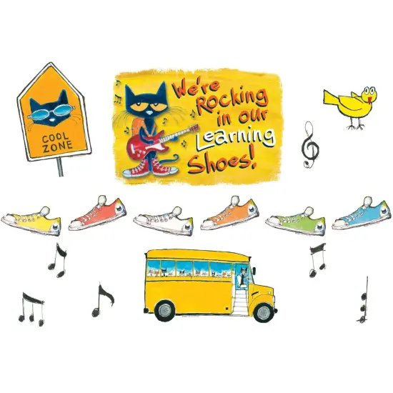 Pete the Cat We're Rocking in Our Learning Shoes Bulletin Board Set {1}
