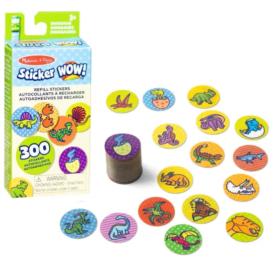 Sticker WOW! Refill Stickers - Dinosaur - 300 Per Pack, 6 Packs {3}