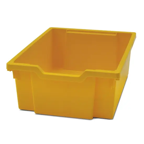Deep F2 Tray, Sunshine Yellow, 12.3" x 16.8" x 5.9", Heavy Duty School, Industrial & Utility Bins, Pack of 6 {2}