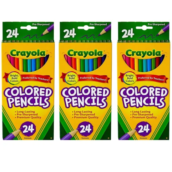 Colored Pencils, 24 Per Box, 3 Boxes {1}
