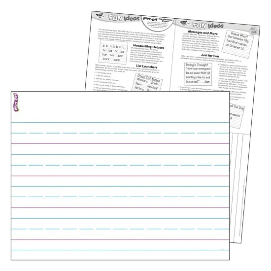 Handwriting Paper Wipe-Off&reg; Chart, 17" x 22", Pack of 6 {2}