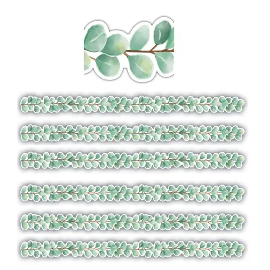 Eucalyptus Die Cut Border Trim, 35 Feet Per Pack, 6 Packs {1}