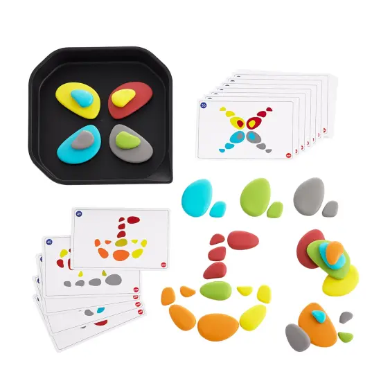 Rainbow Pebbles - FunPlay Activity Set - Set of 36 + 50 Activities + Messy Tray {5}