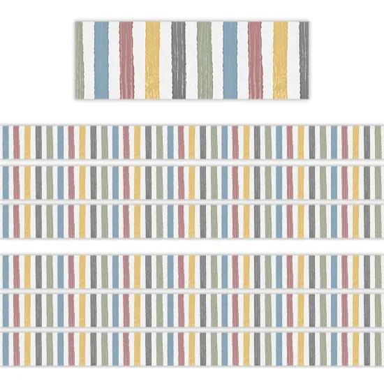 Classroom Cottage Stripes Straight Border Trim, 35 Feet Per Pack, 6 Packs {1}