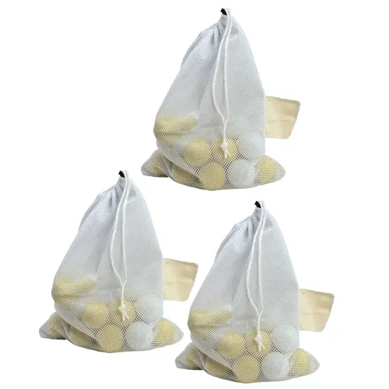 Laundry/Equipment Bag, 15" x 20", White, Pack of 3 {1}