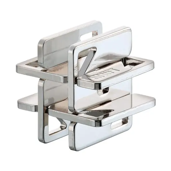 Hanayama Level 4 Cast Metal Brain Teaser Puzzle - Hashtag {1}
