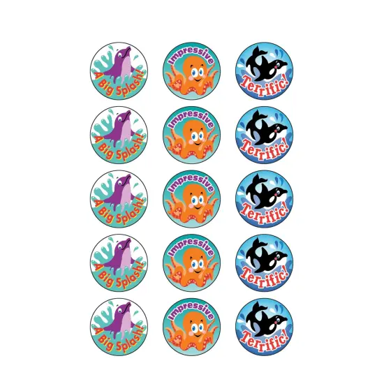 Sea Animals/Blueberry Stinky Stickers&reg;, 60 Per Pack, 6 Packs {2}