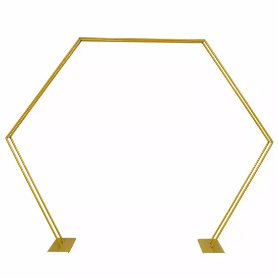 Hexagon Arch Wedding Backdrop Frame for Flowers & Balloons {1}