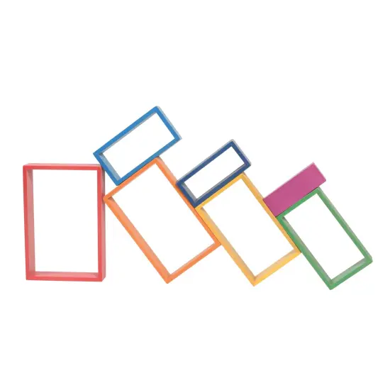 Wooden Rainbow Architect Rectangles - Set of 7 {4}