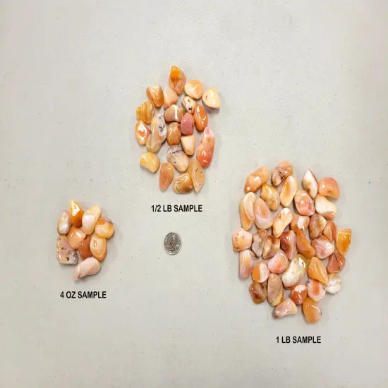 Tumbled Banded Orange Carnelian Crystals - Size 3/4 inch to 2 inches {4}