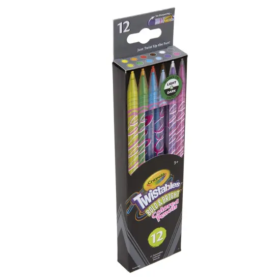 Bold & Bright Twistables Colored Pencils, 12 Per Pack, 3 Packs {5}
