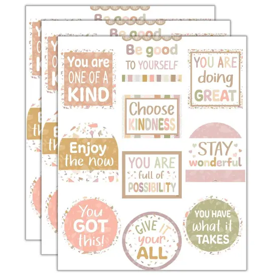 Terrazzo Tones Positive Sayings Accents, 30 Per Pack, 3 Packs {1}