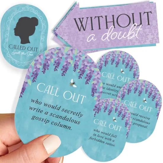 Big Dot of Happiness Called Out Spill the Tea Card Game, Television Show Game, Girls Game Night, Fun Party Card Games, 32 Cards and 10 Arrows {1}