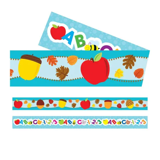 Back to School/Fall Two-Sided Straight Borders, 36 Feet Per Pack, 3 Packs {2}