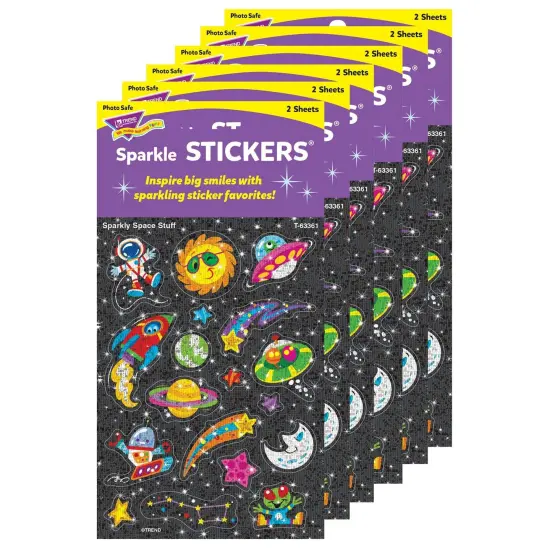 Sparkly Space Stuff Sparkle Stickers&reg;, 36 Per Pack, 6 Packs {1}