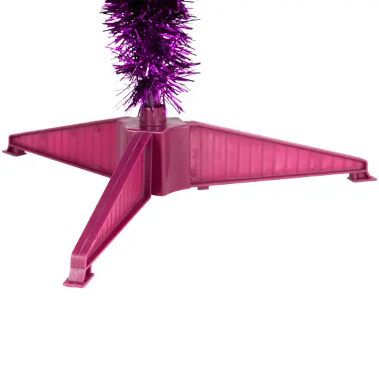 Northlight Artificial Tinsel Christmas Tree - 4' -Purple - Unlit {7}