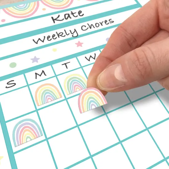 Pastel Pop Rainbows Mini Stickers, 378 Per Pack, 12 Packs {3}