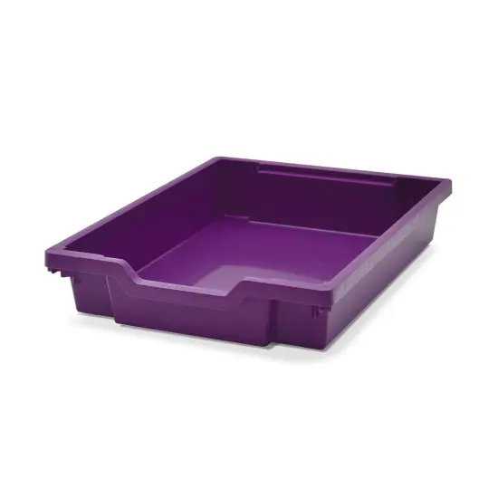 Shallow F1 Tray, Plum Purple, 12.3" x 16.8" x 3", Heavy Duty School, Industrial & Utility Bins, Pack of 8 {2}