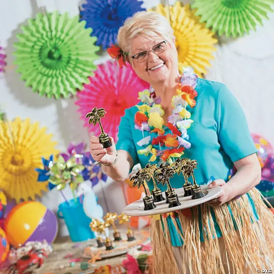 36" - 42" Bulk 50 Pc. Luau Party Polyester Lei Assortment {3}