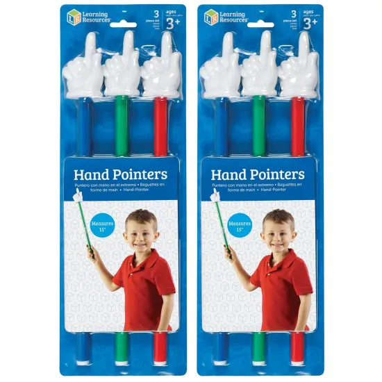 15" Hand Pointers, 3 Per Pack, 2 Packs {1}