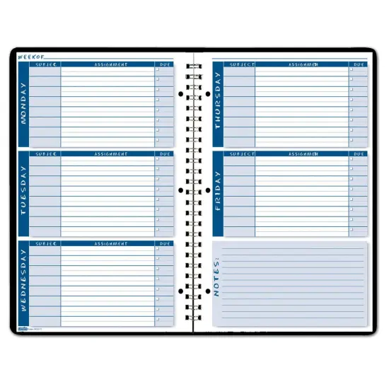 Non-Dated Student Planner/Assignment Book, Pack of 3 {2}