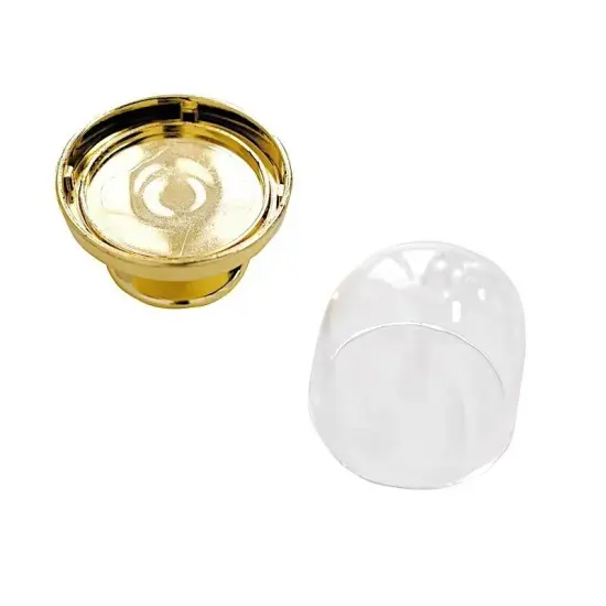 12 GOLD CLEAR 3" tall Mini Cake Stands with Dome Favor Holders {3}
