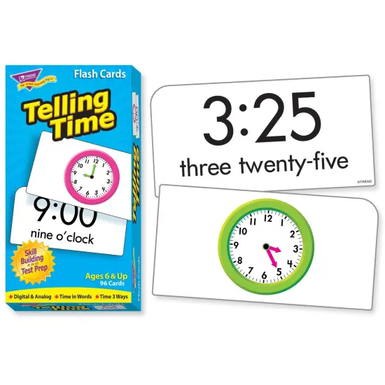Telling Time Skill Drill Flash Cards, 3 Packs {2}