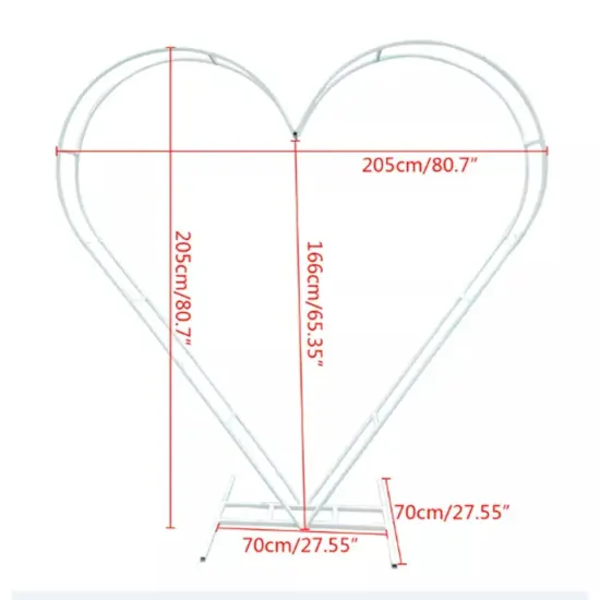 White Metal Heart-Shaped Wedding Arch Backdrop Stand {2}