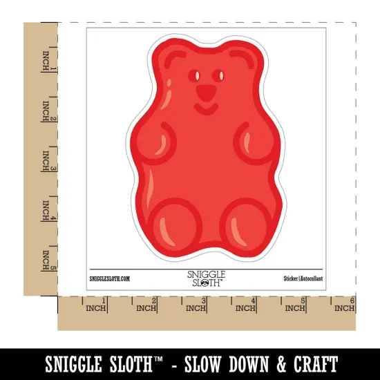 Gummi Bear Candy Waterproof Vinyl Phone Tablet Laptop Water Bottle Sticker Set - 5 Pack {1}