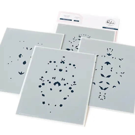 Pinkfresh Studio Stencils 4.25"X5.25" 4/Pkg-Garden Tapestry {1}