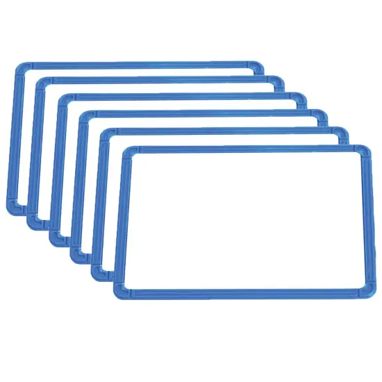 Plastic Framed Metal Whiteboards - Blue - Set of 6 {1}