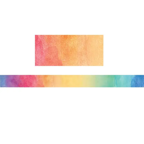 Watercolor Straight Border Trim, 35 Feet Per Pack, 6 Packs {2}