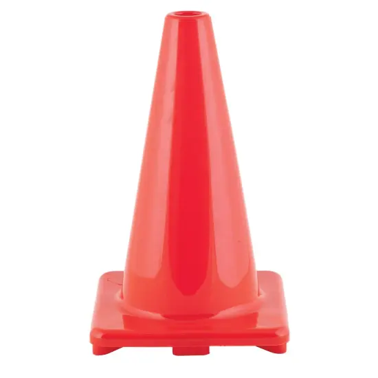 Hi-Visibility Flexible Vinyl Cone, 18" Orange, Pack of 2 {2}