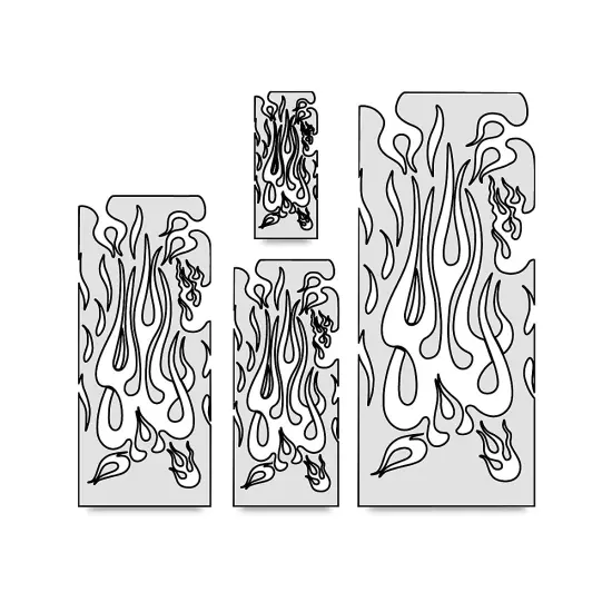 Iwata Artool Freehand Template - Flame Master the Multiple {1}
