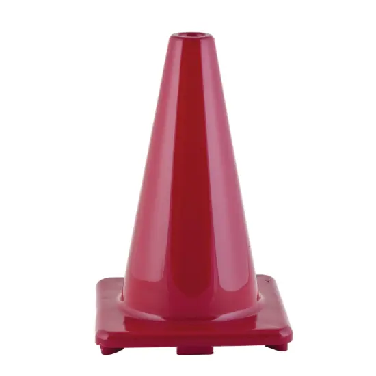 Hi-Visibility Flexible Vinyl Cone, weighted, 12", Red {1}