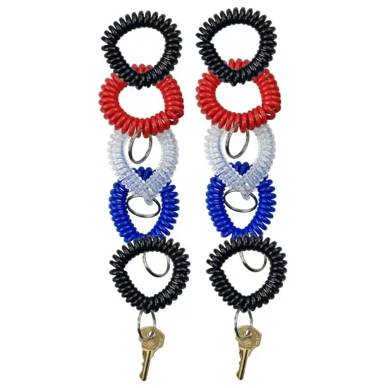 Wrist Coil Key Chain, Pack of 10 {1}