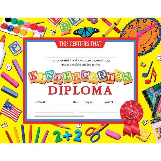 Kindergarten Diploma, 8.5" x 11", 30 Per Pack, 3 Packs {2}