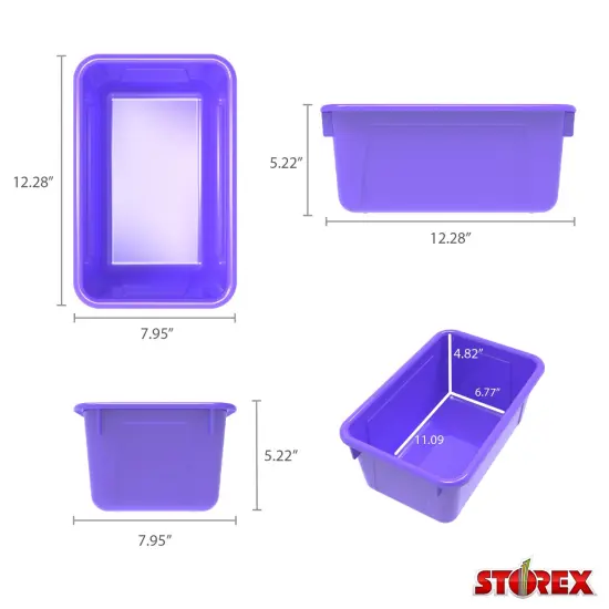 Small Cubby Bin, Purple, Pack of 5 {4}