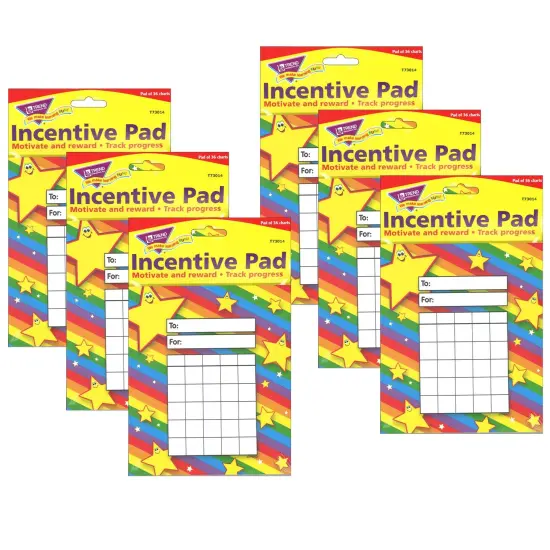 Stars Incentive Pad, 36 Sheets Per Pad, Pack of 6 {1}