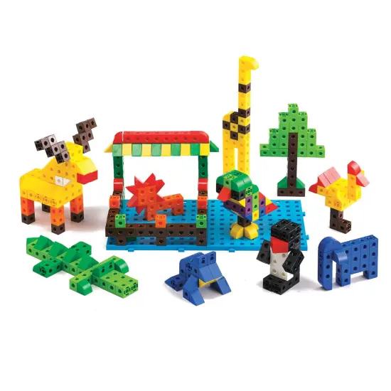 Linking Cubes Classroom Set - 500 Construction Blocks in 10 Colors {1}