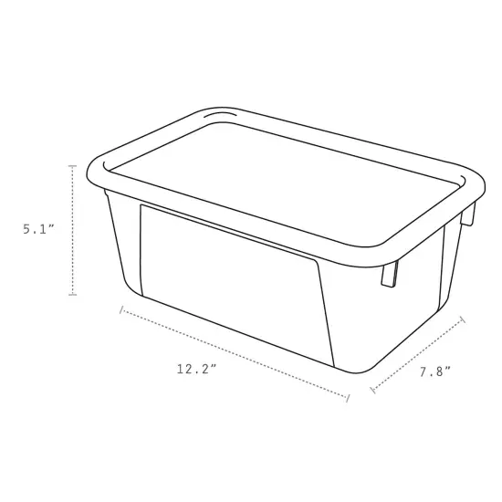 Small Cubby Bin with Lid, Clear, Pack of 3 {2}