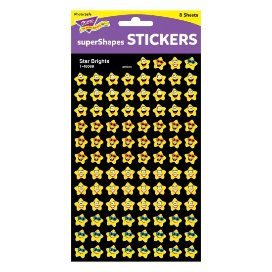 Star Brights superShapes Stickers, 800 Per Pack, 6 Packs {4}